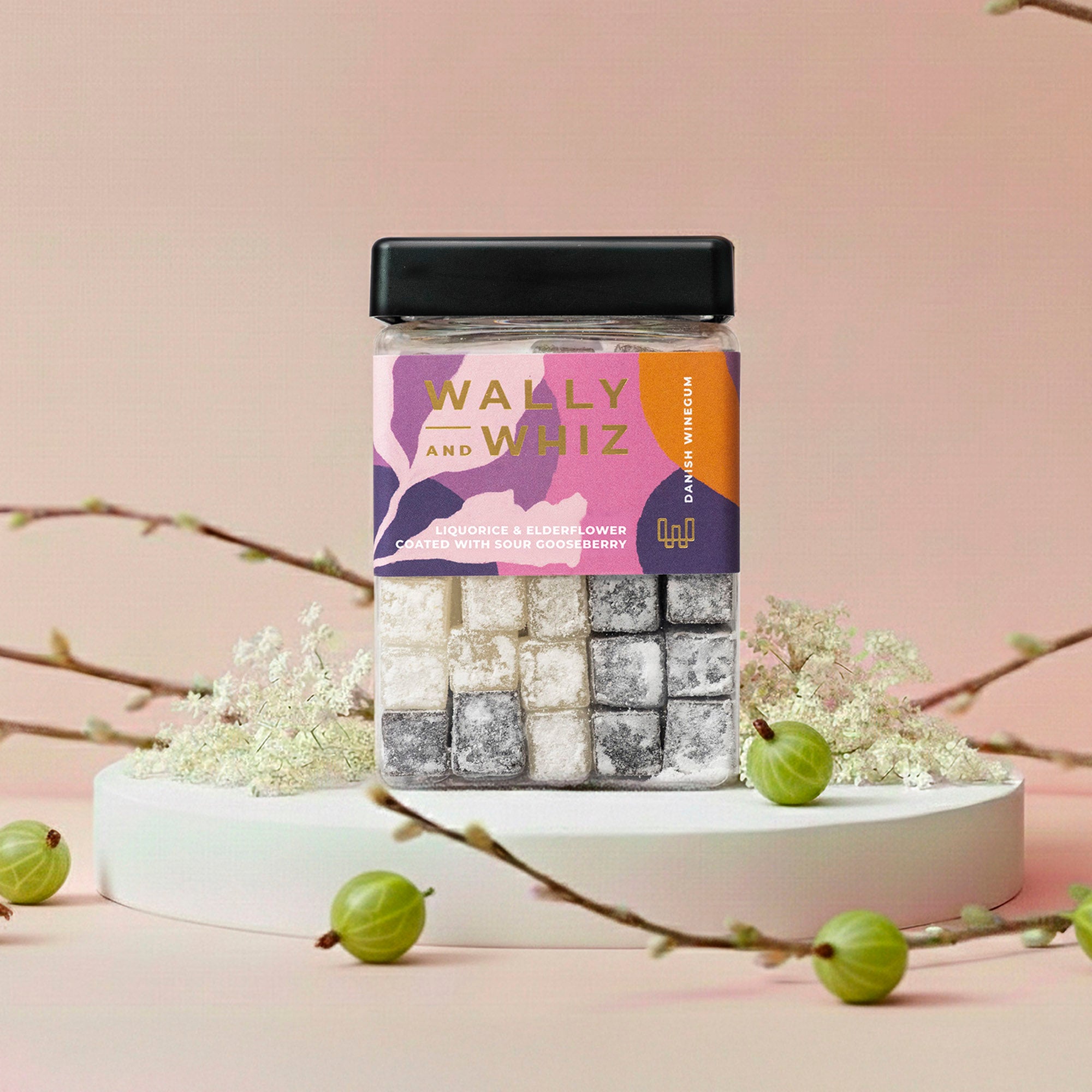 Lakrids & Hyldeblomst med Sur Stikkelsbær, 240g